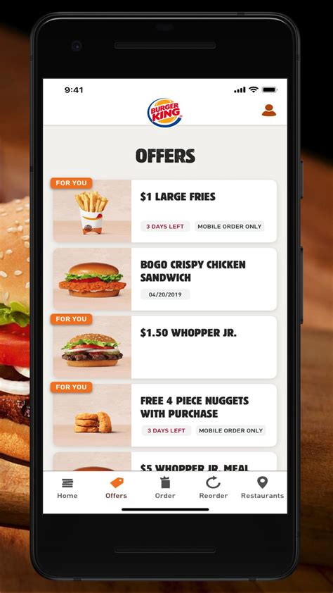 burger king deals app